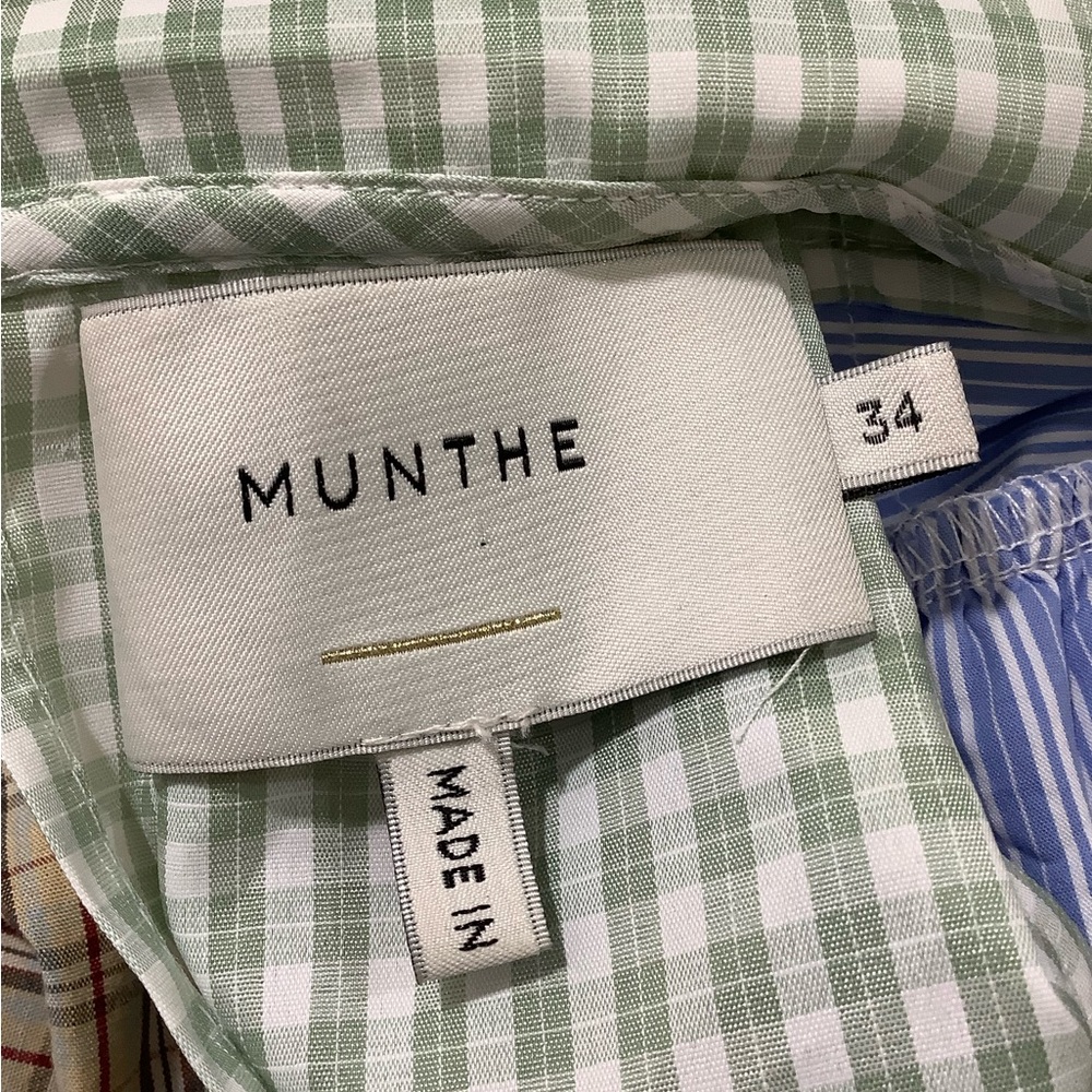 Munthe Robert Shirt Multicolor Patchwork Long Sle… - image 5